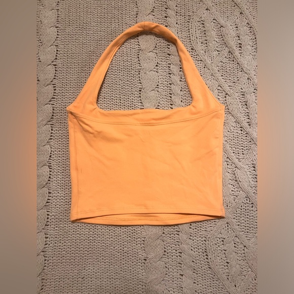 Abercrombie & Fitch Cropped Halter Orange Top - size small - Picture 2 of 3